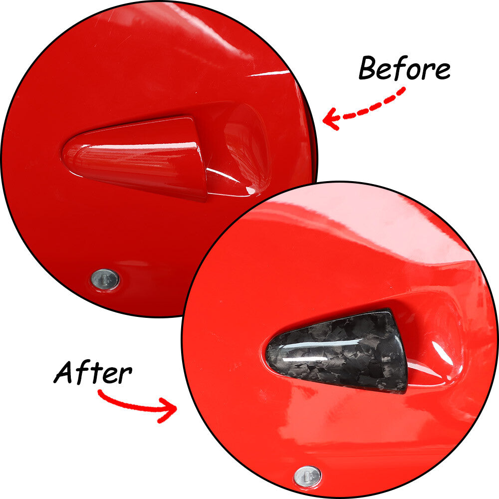 Forged Real Carbon Fiber Exterior Door Handle Trim Cover for Ferrari 458 2011-16 2