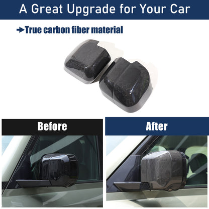 Honeycomb Carbon fiber Side Rear Mirror Cover Caps Trim For LR Defender 2020-24 10