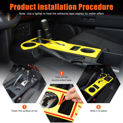 Yellow ABS Shift Panel Frame For Toyota FJ Cruiser 2007-2021 24