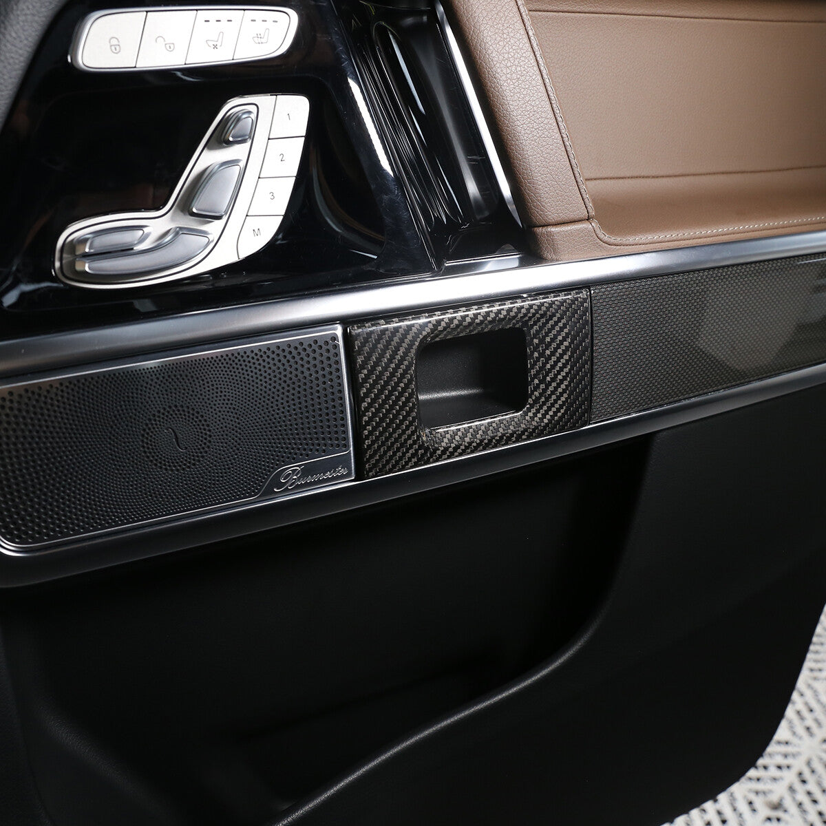 Carbon Fiber Inner Door Switch Handle Cover Trim For Benz G Class W463 2019-20 8