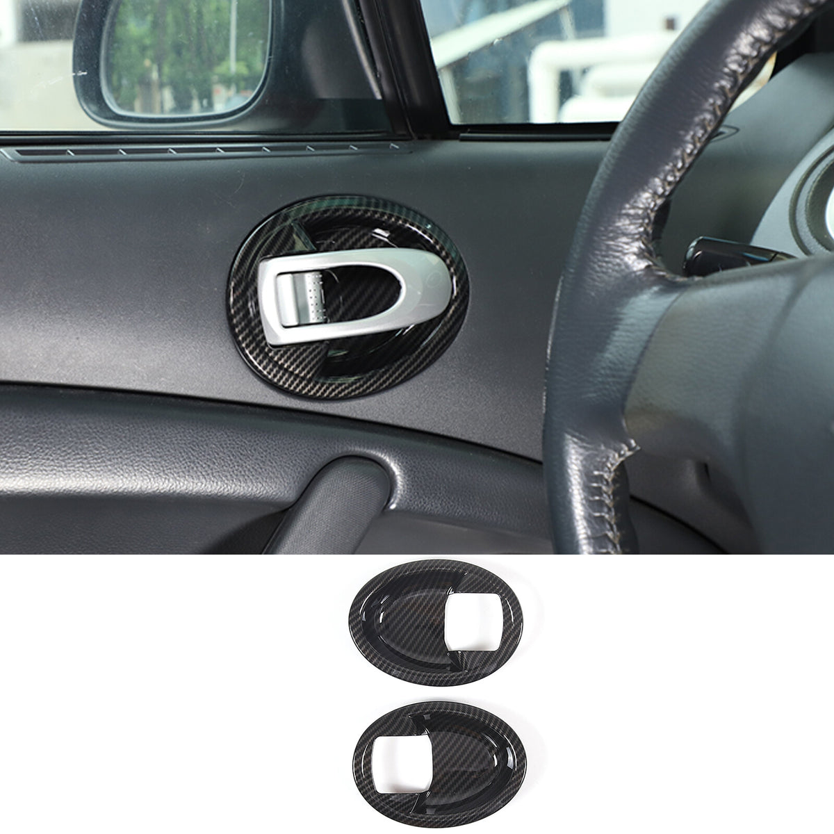 6pcs Carbon fiber ABS Interior Center Trim Cover For Mitsubishi ECLIPSE 2006-11 4