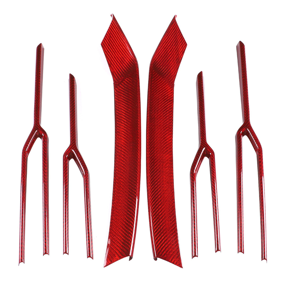 Red Real Carbon Fiber Front Grille Strip Trim For Lamborghini Urus 2018-2021 6