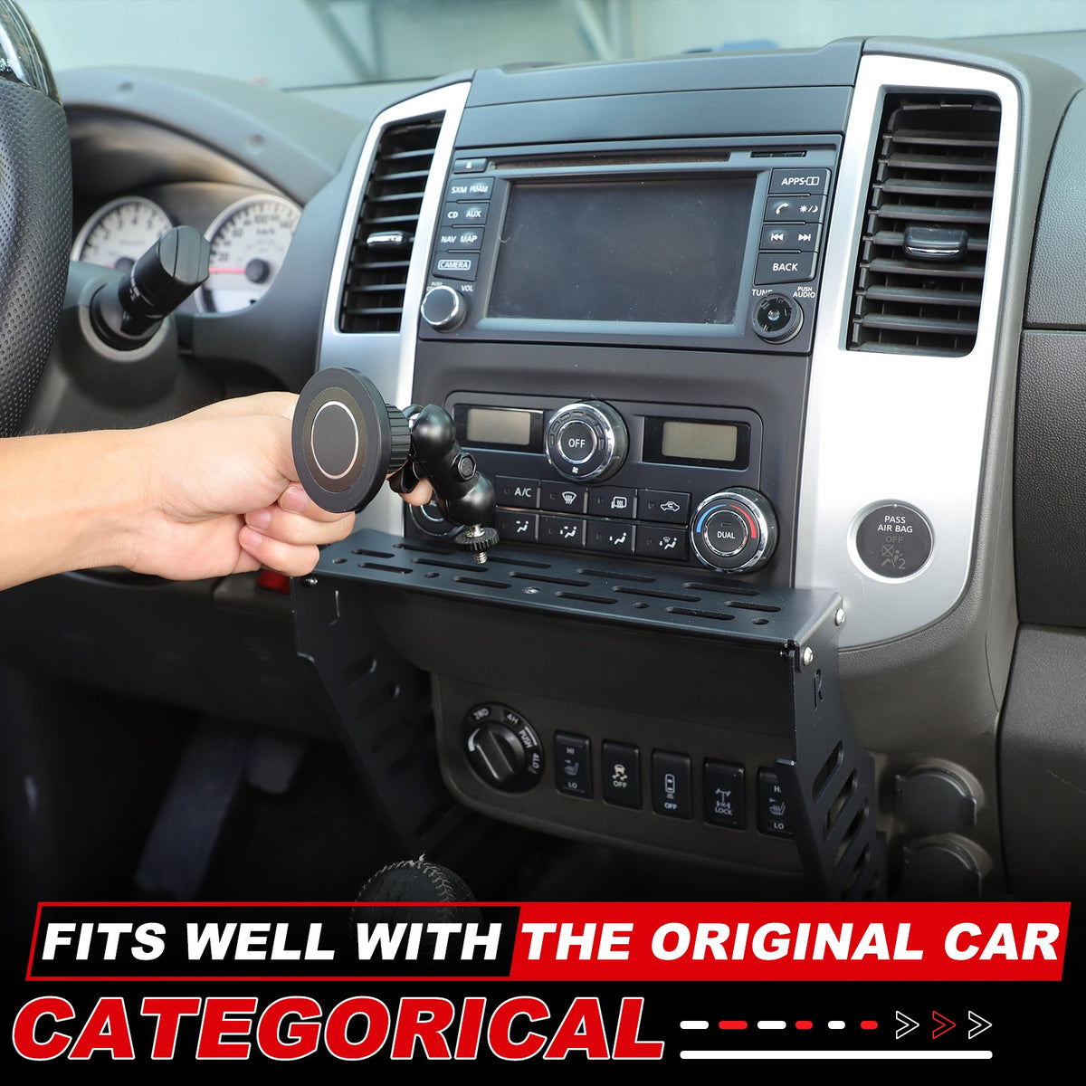 Center Console Multi-Functional Expansion Platform For Nissan Frontier 2009-2017 8