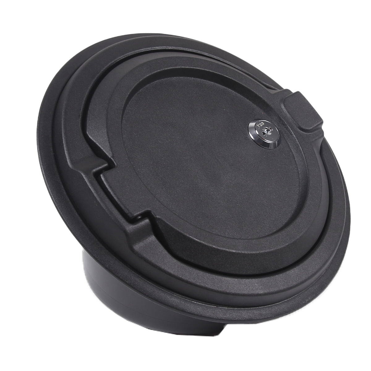 For Hummer H2 2003-2009 Black Locking Fuel Door Gas Tank Cap Cover Aluminum US 6