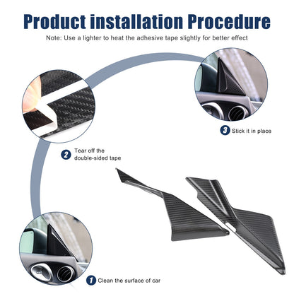 Matte Real Carbon Fiber Front Inner A-Pillar Trim For Nissan 370Z Z34 2009-2020 16