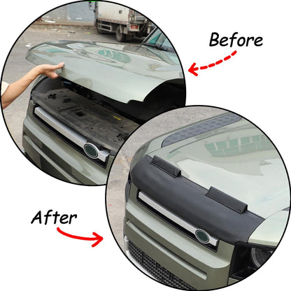 Black Car Bonnet Hood Bra Protector Mask Cover For Land Rover Defender 2020-2023 12