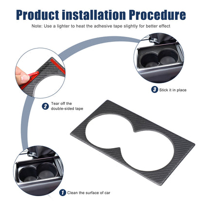 Matte Dry Real Carbon Fiber Center Cup Holder Trim For Nissan GTR R35 08-16 5