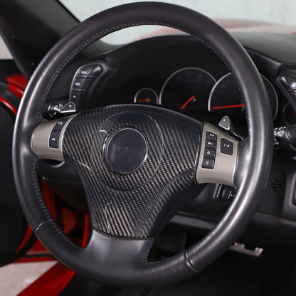 Real Carbon Fiber Steering Wheel Center Surround Trim Cover For Corvette C6 05+ 7