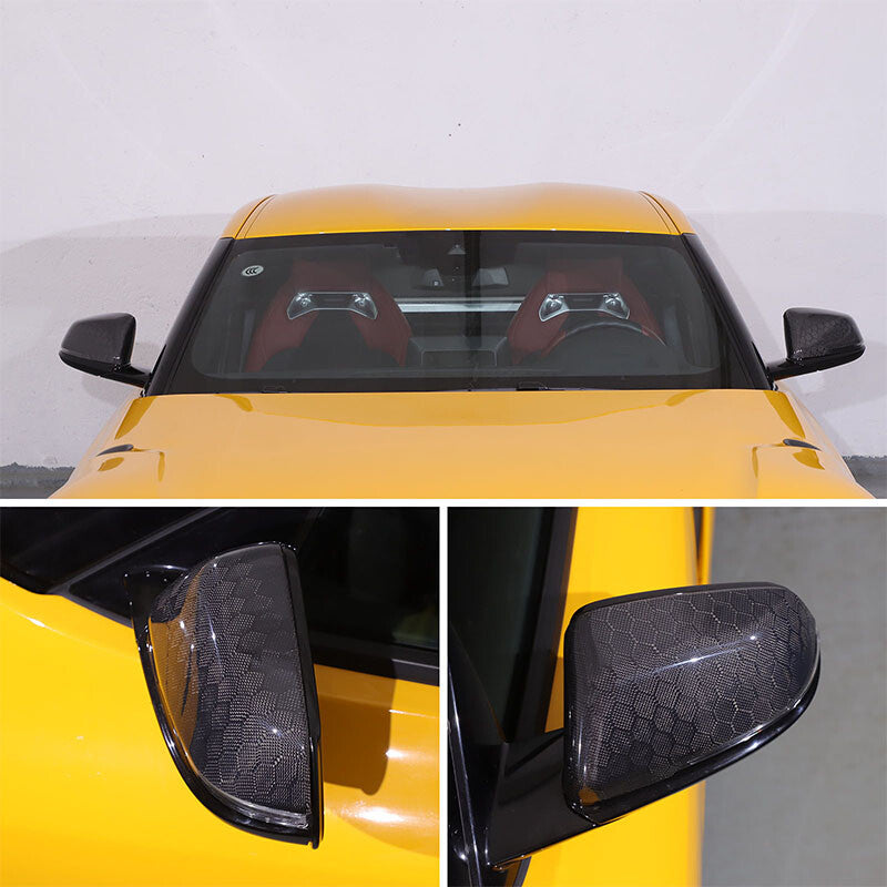 Honeycomb Carbon Fiber Side Mirror Cover Trim Fit For Toyota Supra A90 2019-24 19