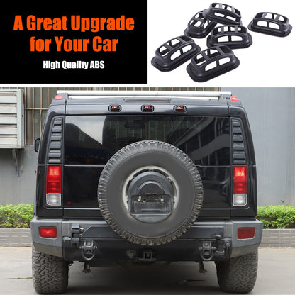 Matte Black ABS Roof Light Cover For Hummer H2 2003-2009 12