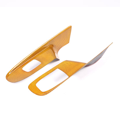 Yellow Carbon Fiber Window Lift Switch Button Trim For Corvette C8 Convertible 8
