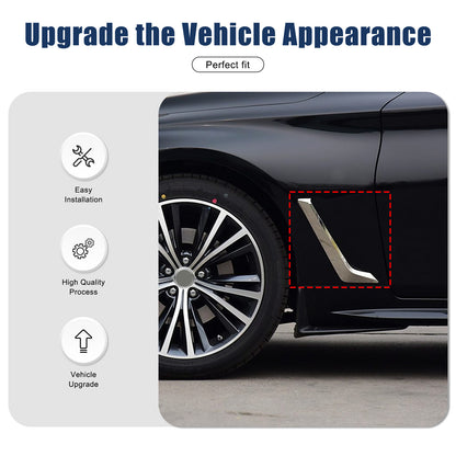 Red Real Dry Carbon Fiber Side Air Fender Vent Trim For Infiniti Q60 2016+ 10