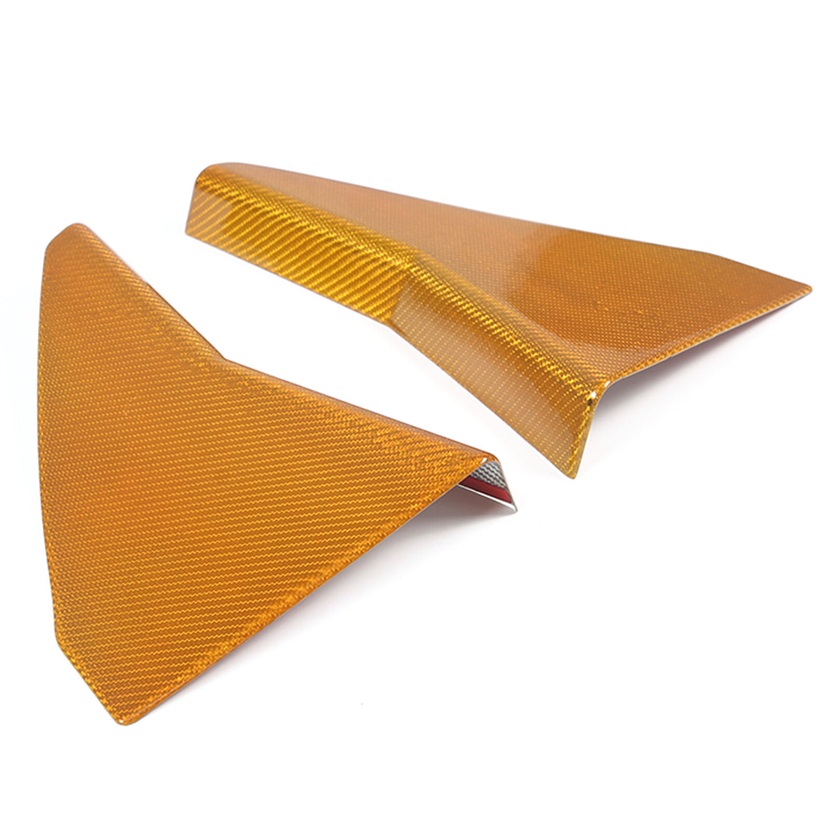 Yellow Carbon Fiber Rear Window Corner Cover Trim Frame For Corvette C8 20-26 9