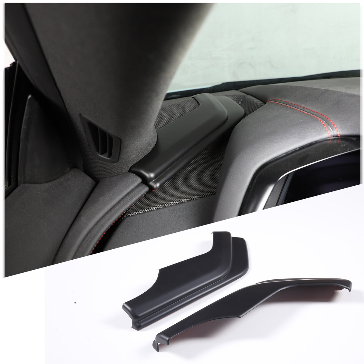 Matte Black ABS Full Interior Set Cover Trim Kit For Corvette C8 2020-25 - Styles 1-5 42