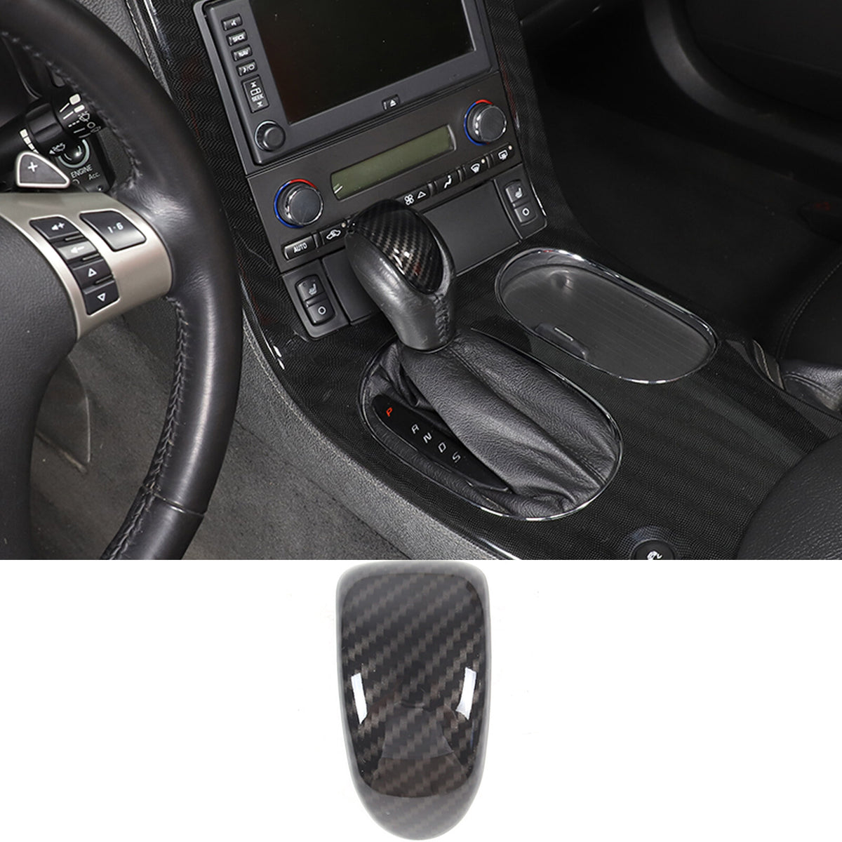 ABS Carbon Fiber Interior Exterior Cover Trim Kit For Corvette C6 2005-2013 109