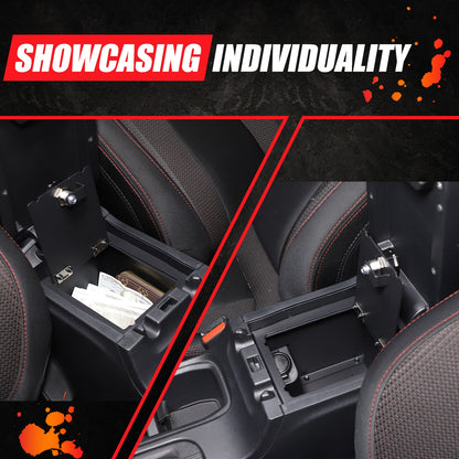 Alloy Center Console Safe GUN Storage Lock Box W/ TRAY For Subaru WRX VB 22+ US 11