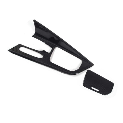 Real Carbon Fiber Console Gear Shift Panel Trim For C8 Corvette Z06 Z51 20-25 11