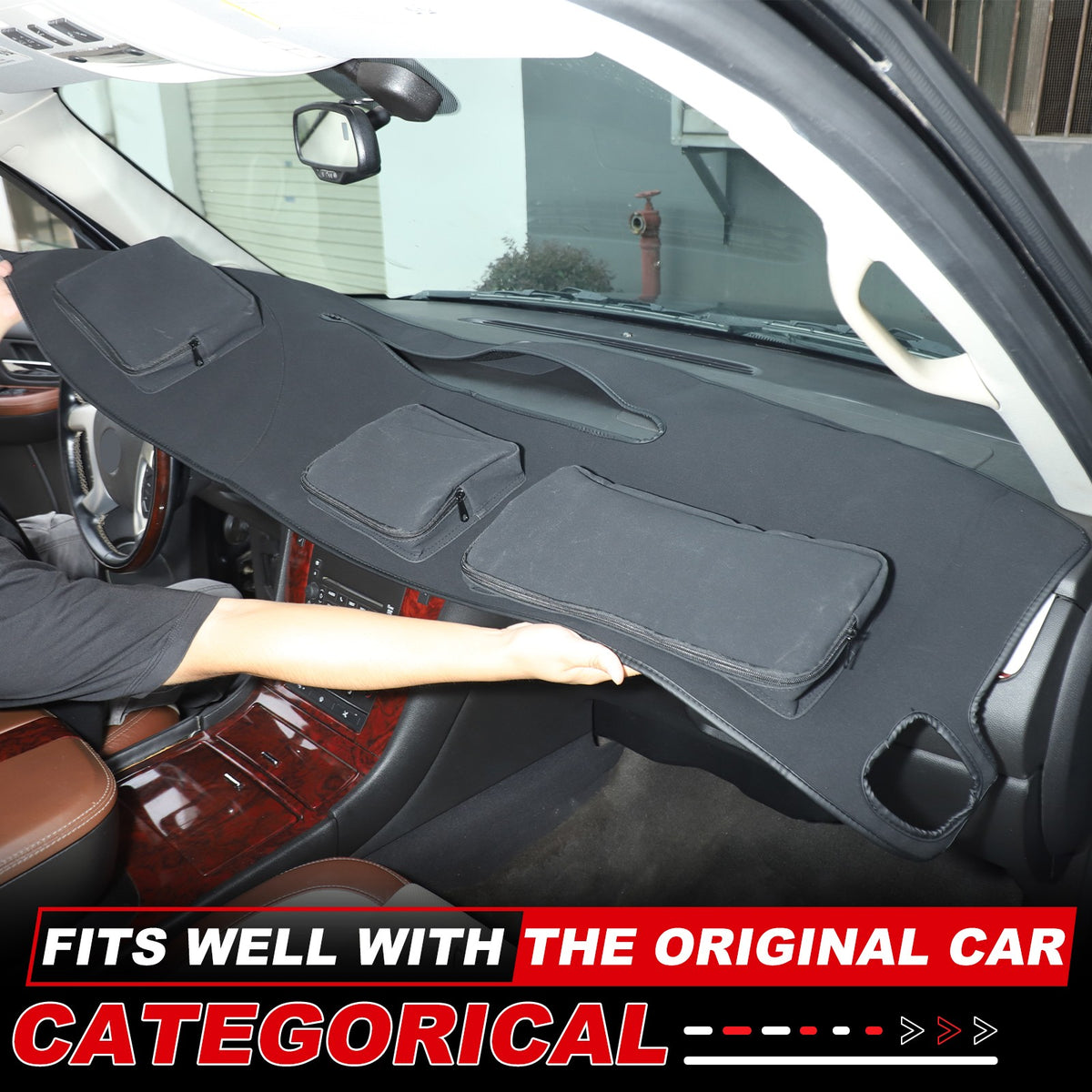 Interior Center Console Dashboard Storage Bag For Cadillac Escalade 2007-14 8