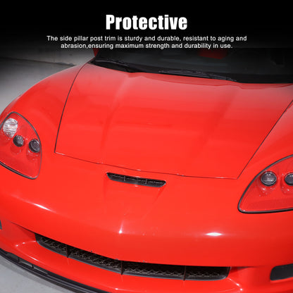 Real Carbon Fiber Front Engine Hood Bonnet AirVent Trim For Corvette C6 05-13 US 9