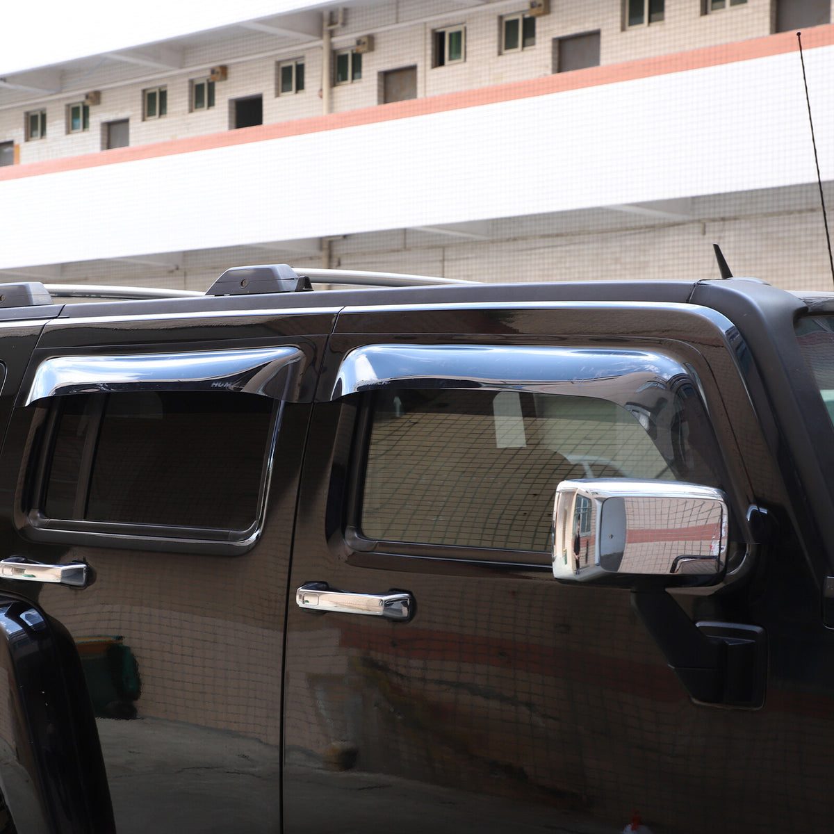 ABS Window Visor Sun Rain Guard Weather Shield Fit For Hummer H3 6