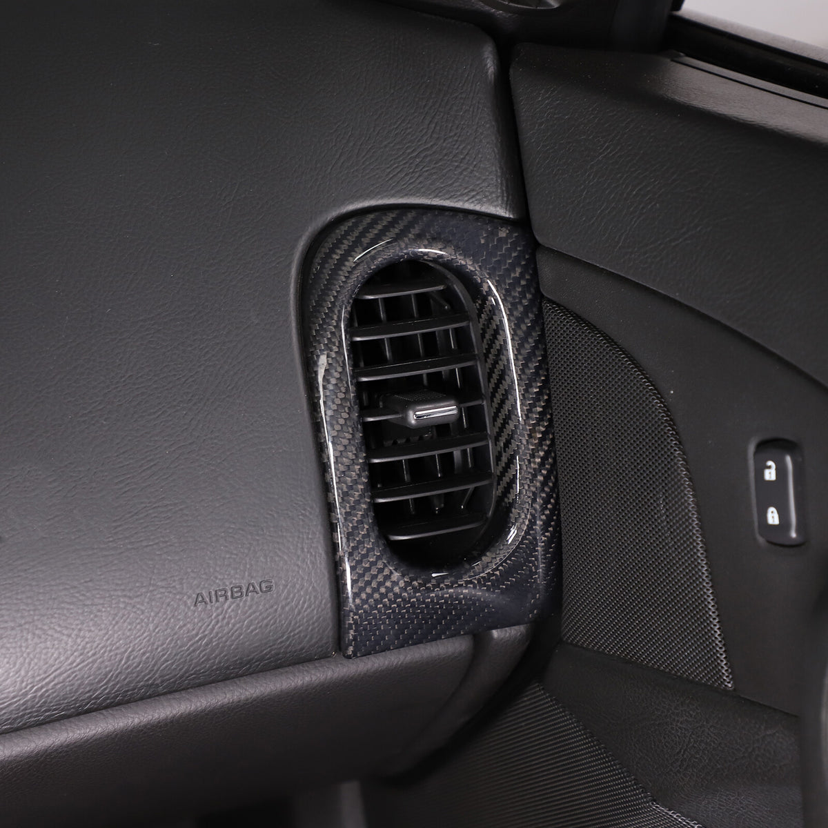 Real Dry Carbon fiber Side Air Outlet Vent Panel Trim For Corvette C6 2005-2013 6