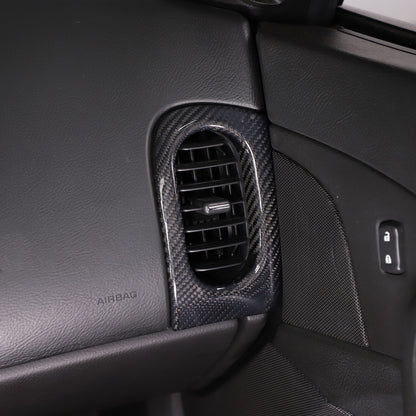 Real Dry Carbon fiber Side Air Outlet Vent Panel Trim For Corvette C6 2005-2013 6