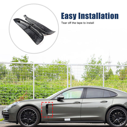 Forged Carbon Fiber Rear Side Fender Air Outlet Trim For Porsche Panamera 17-23 3