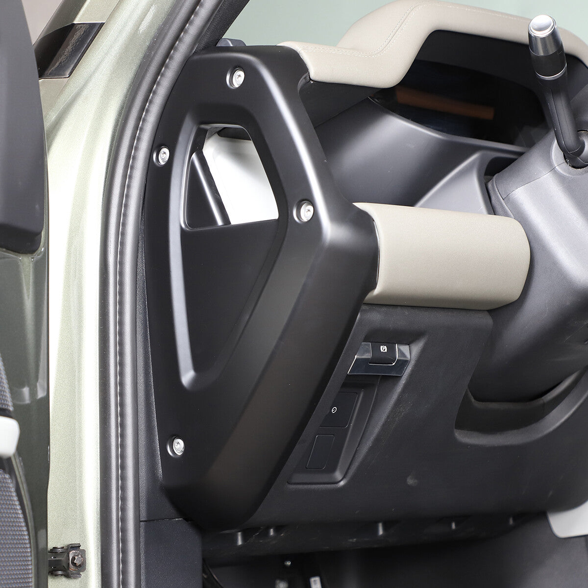 Matte Black Dashboard Side Panel Trim Cover For Land Rover Defender 2020-23 US 4