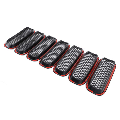 Black ABS Front Grille Anti-Insect Bug Screen Trim For Hummer H2 2003-2007 19