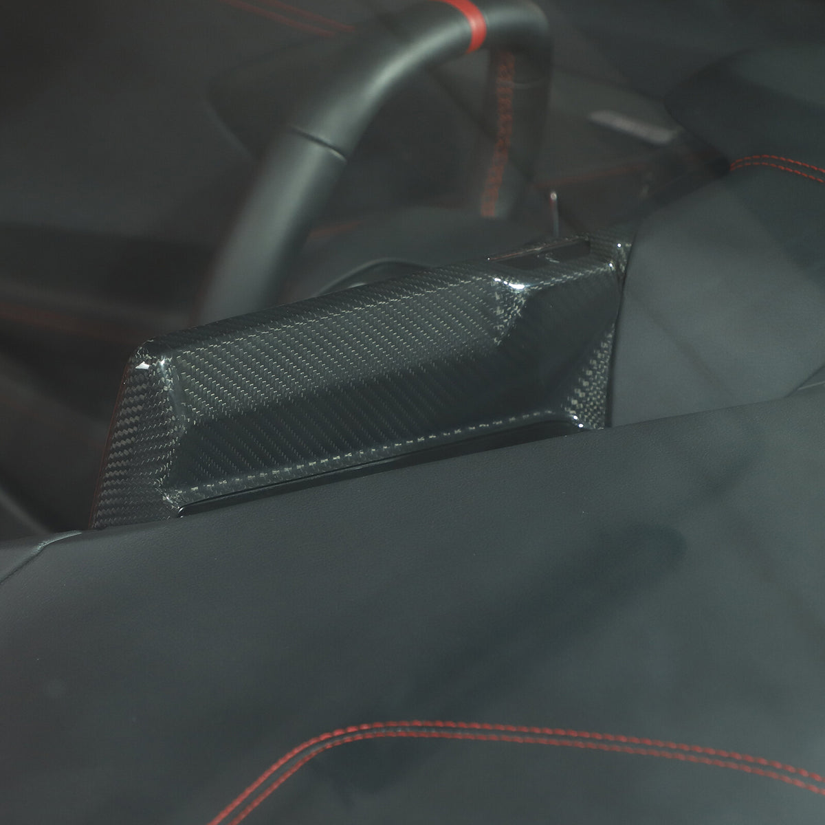 Real Carbon Fiber Center Console Screen Back Frame Trim For Corvette C8 2020-25 11