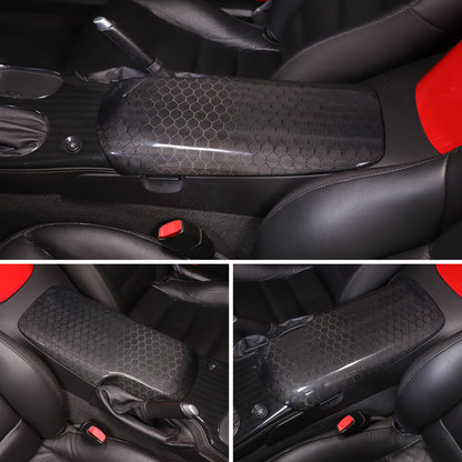 Honeycomb Carbon Fiber Center Console Armrest Box Cover For Corvette C6 2005-13 19
