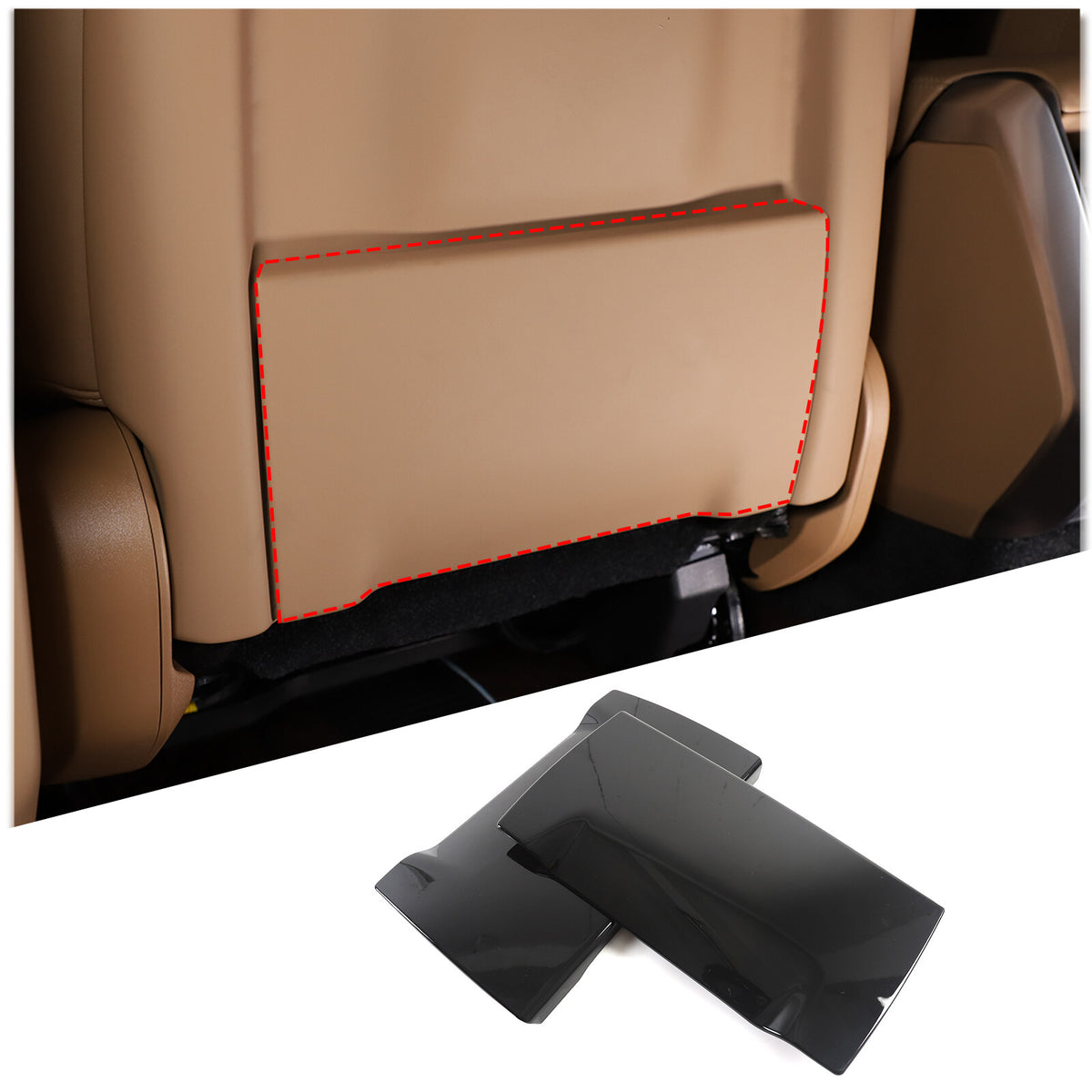 Glossy Black ABS Seat Back Anti-kick Panel Trim Cover For Range Rover Sport 2023 9