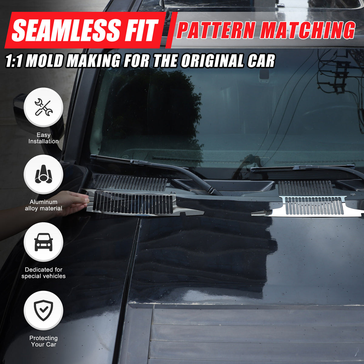 Front Engine Hood Air Outlet Vent Grooves Trim Cover For Hummer H3 2005-2009 US 17