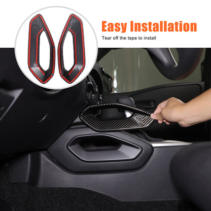 Carbon Fiber ABS Center Console Side Armrest Trim For Nissan Frontier 2022+ US 6