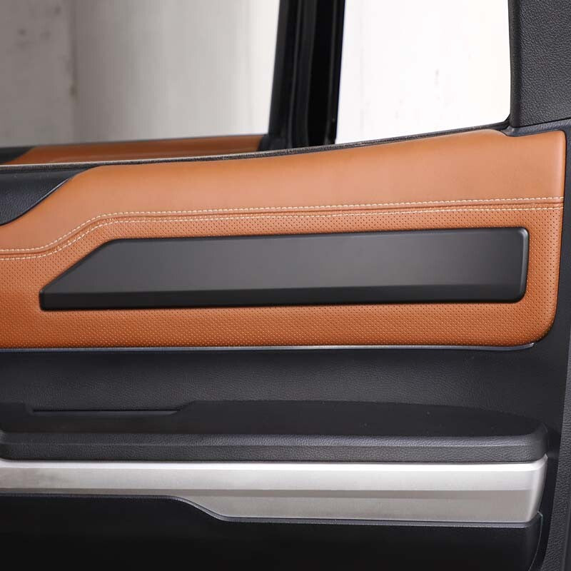 Matte Black Interior Door Panel Decorative Trim For Toyota Tun-dra 2014-2021 12