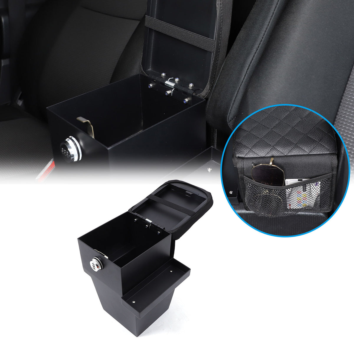 Steel Center Console Armrest Safe Storage Box w Lock For Toyota FJ Cruiser 07-21 20