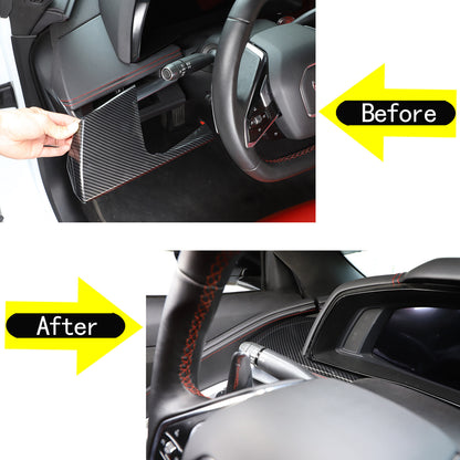 Carbon Fiber ABS Interior Decoration Cover Trim Kit For Corvette C8 2020-2025 - Styles 41-45 21
