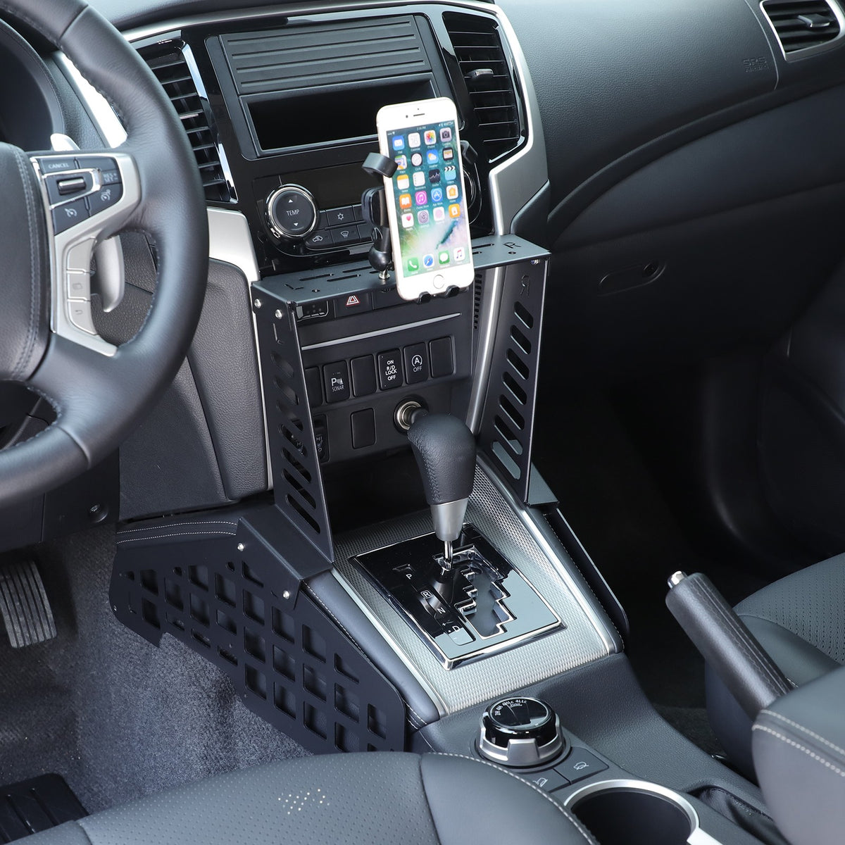 Center Console Molle Panel Digital Device Mount For Mitsubishi L200 Triton 19-23 7