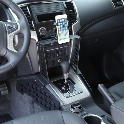 Center Console Molle Panel Digital Device Mount For Mitsubishi L200 Triton 19-23 7