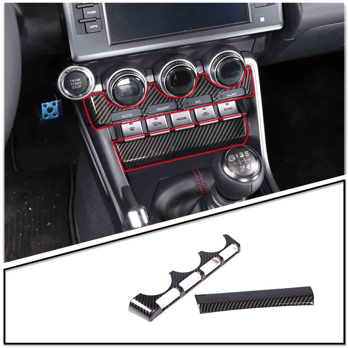 5Pc ABS Carbon fiber Center Console Trim Cover Set For Toyota 86/Subaru BRZ 2022 3