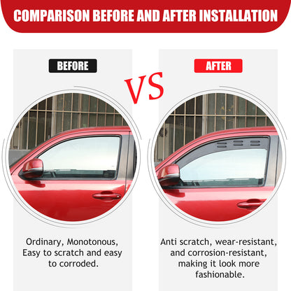 Alloy Rear Window Ventilation Louver Shutter Cover Trim For Toyota Tacoma 16-22 3