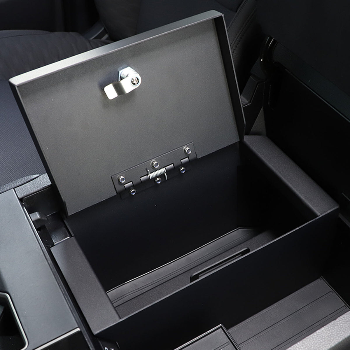 Center Console Safe Storage Box with Keys & Tray for Toyota Tundra 2022+ US 19