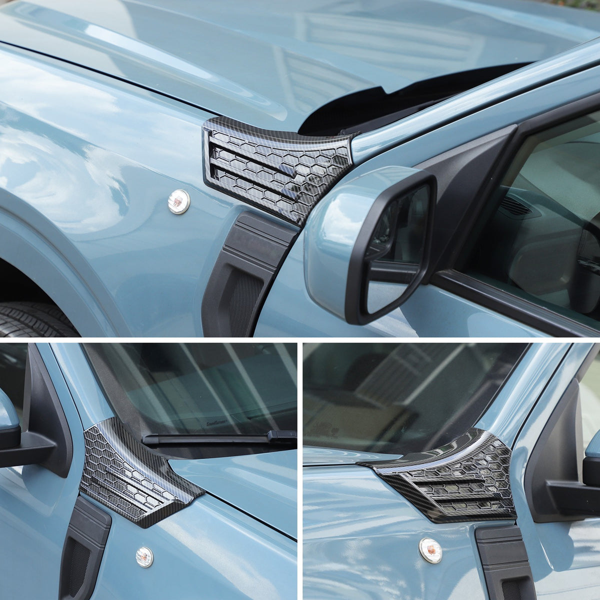 Carbon Fiber ABS Side Fender Upper Trim For Ford Maverick 2022+ US 15