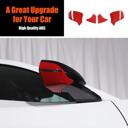 Sport Red ABS Exterior Side Mirror Bottom Cover Trim For Corvette C8 2020+ US 11
