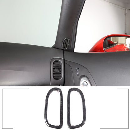 Forged Carbon Fiber Interior A-pillar Speaker Frame Trim For Corvette C6 2005-13 3