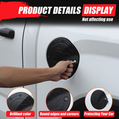 Steel Locking Fuel Door Black Gas Tank Cap Cover Lock Key For Toyota Tundra 22+ 2