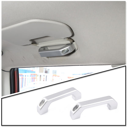 Silver Alloy Inner Car Roof Grab Handle Cover Trim For Toyota FJ Cruiser 07-21 1