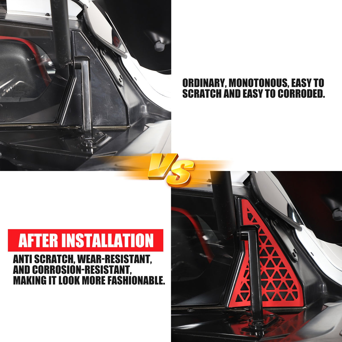 Red Alloy Front Bulkhead Engine Bay Decor Trim For Corvette C8 2020+ 24