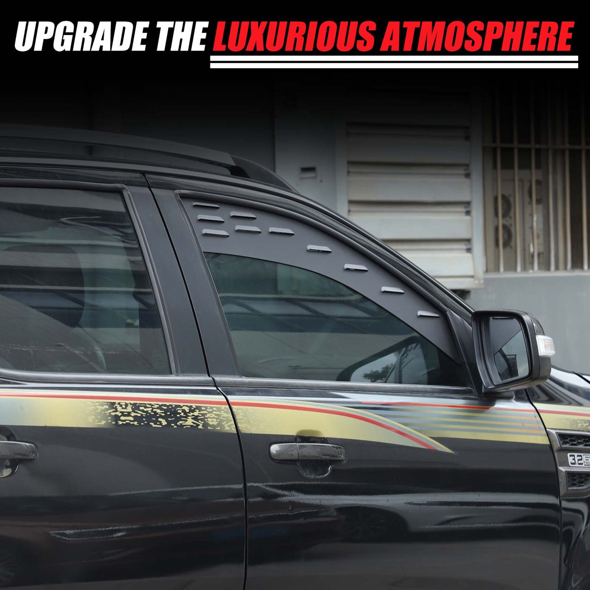 Alloy Front Row Window Vent Louvers Shutter Trim for Ford Ranger T7 T8 15-22 US 14