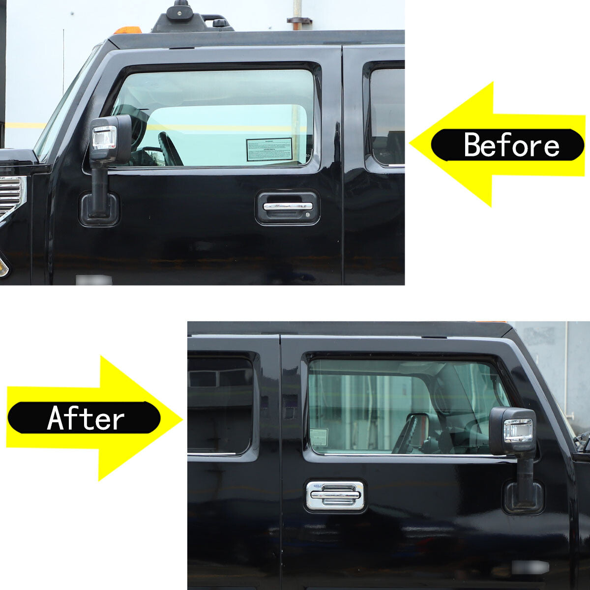 Chrome Steel Exterior Rocker Panel Trim Hood Deck Vent Set For Hummer H2 03-09 49
